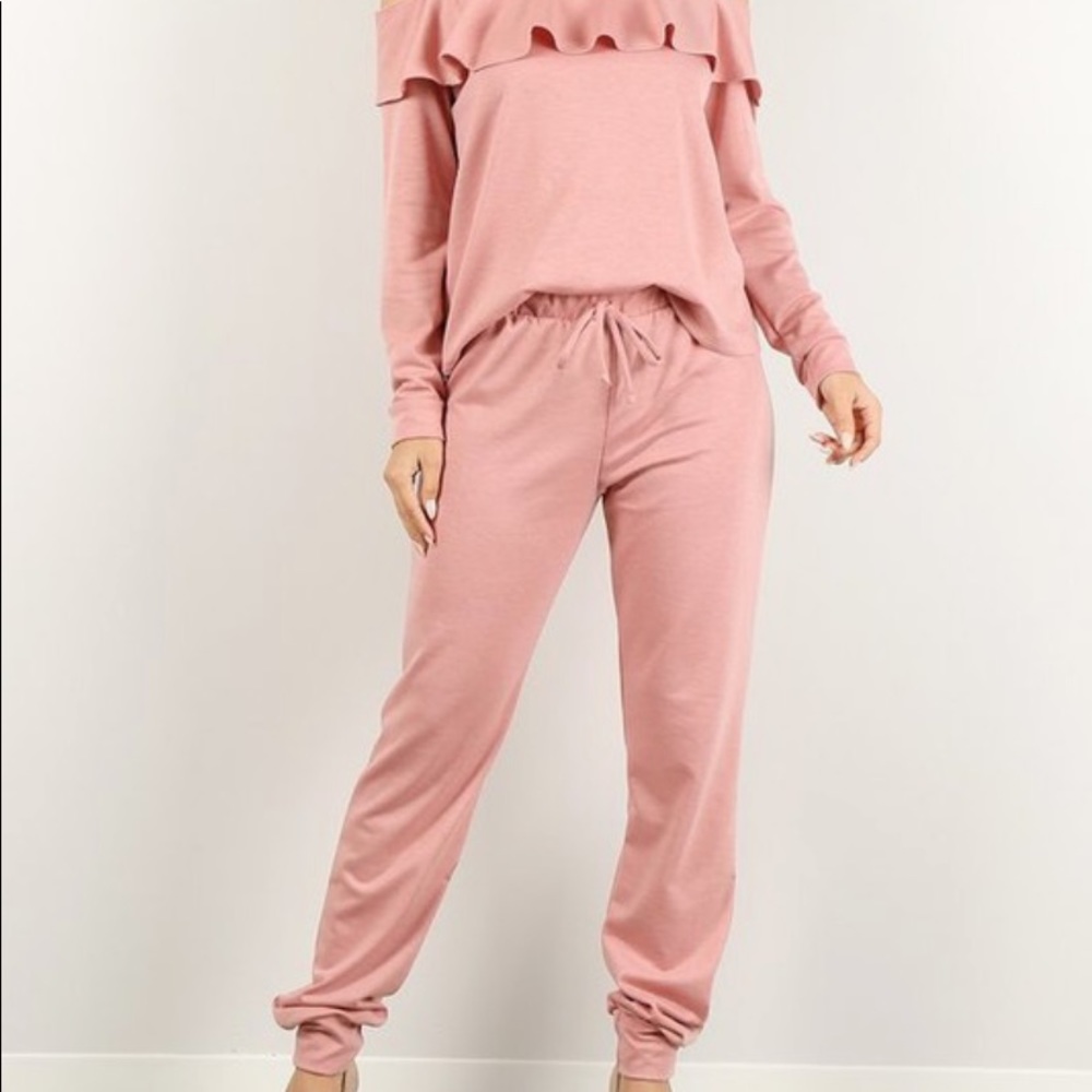 Pink sweatpants set